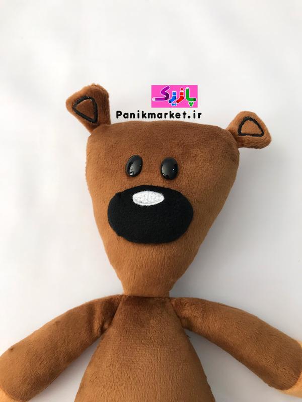 عروسک پولیشی خرس تدی مستربین قهوه‌ای ۳۴ سانتی – برند کوکی | نرم و ضدحساسیت 🐻