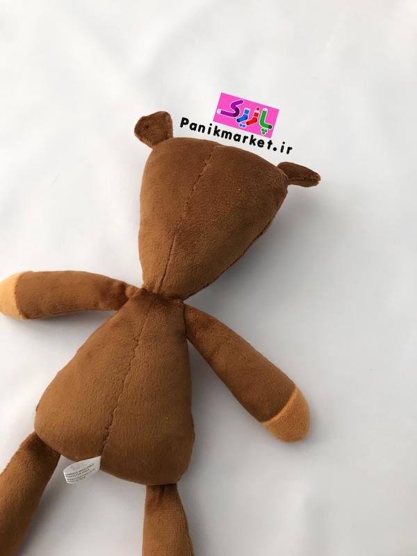 عروسک پولیشی خرس تدی مستربین قهوه‌ای ۳۴ سانتی – برند کوکی | نرم و ضدحساسیت 🐻