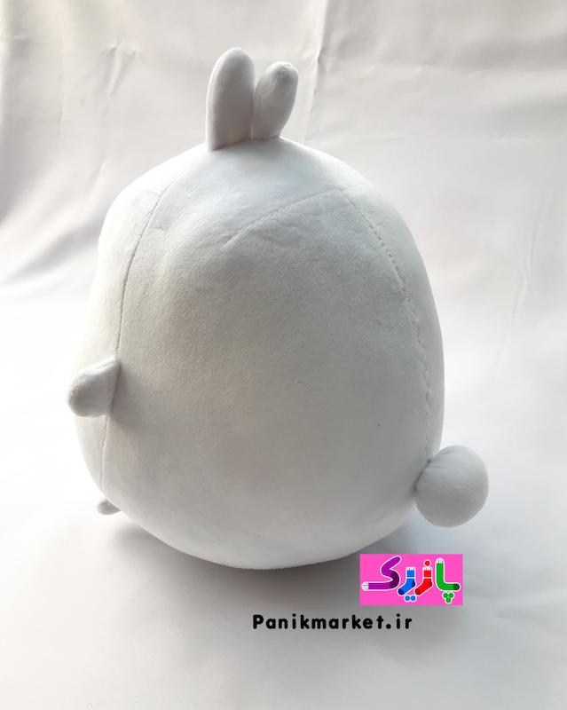 عروسک پولیشی خرگوش کارتونی مولانگ سفید – برند کوکی | بامزه، نرم و ضدحساسیت 🐰