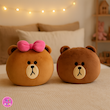 ست عروسک کوسنی براوون و چوکو (LINE Friends Brown & Choco Plush Cushion) – بالش عروسکی بامزه برند کوکی