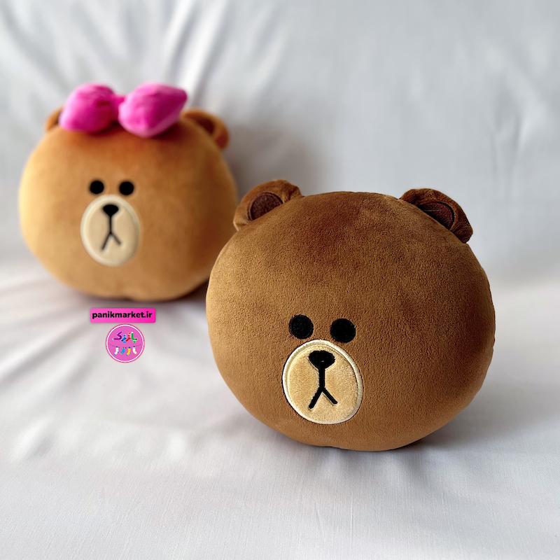 ست عروسک کوسنی براوون و چوکو (LINE Friends Brown & Choco Plush Cushion) – بالش عروسکی بامزه برند کوکی