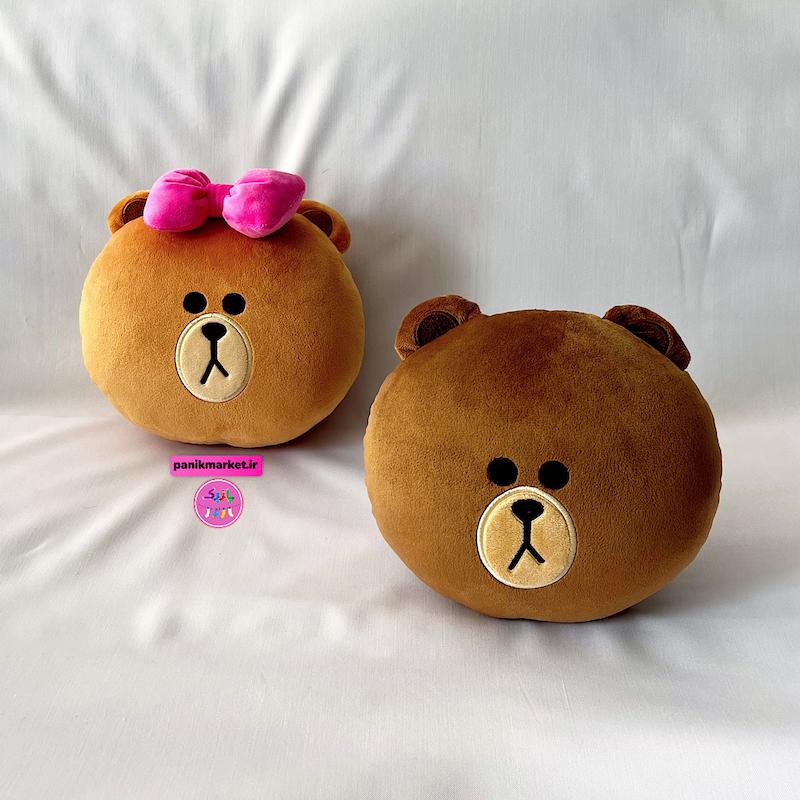 ست عروسک کوسنی براوون و چوکو (LINE Friends Brown & Choco Plush Cushion) – بالش عروسکی بامزه برند کوکی