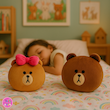 ست عروسک کوسنی براوون و چوکو (LINE Friends Brown & Choco Plush Cushion) – بالش عروسکی بامزه برند کوکی