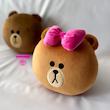 ست عروسک کوسنی براوون و چوکو (LINE Friends Brown & Choco Plush Cushion) – بالش عروسکی بامزه برند کوکی