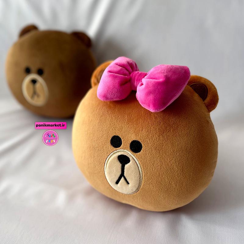 ست عروسک کوسنی براوون و چوکو (LINE Friends Brown & Choco Plush Cushion) – بالش عروسکی بامزه برند کوکی