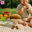 عروسک فانتزی قارچ قهوه‌ای/کرم – کالکشن میوه و سبزیجات کوکی 🍄‍🟫