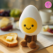 عروسک فانتزی تخم مرغ – کالکشن خوراکی‌های کوکی 🥚🍳