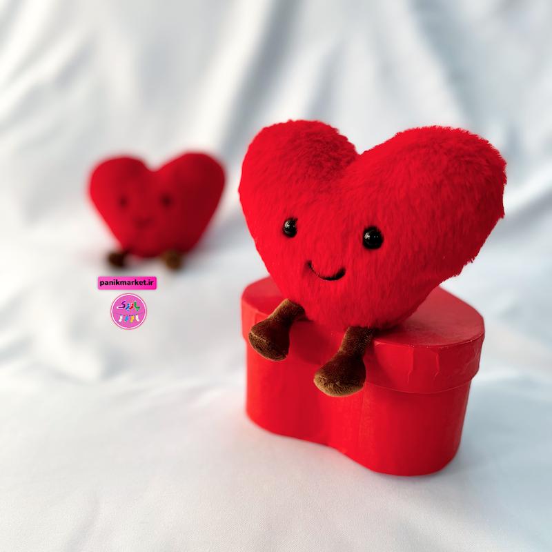 عروسک قلب فانتزی کوکی | نانو ضدحساسیت، نرم و لطیف – با جعبه هدیه و بدون جعبه ❤️