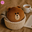 عروسک و کوسن خرس براوون فانتزی کوکی | نانو ضدحساسیت، نرم و لطیف – قابل شستشو و دکوری خاص 🐻