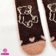 جوراب ساقدار زمستانی پشمی موهر coco&hanna طرح خرس شکلاتی با پنجه کرم | گرم، نرم و فانتزی برای روزهای سرد 🧸