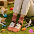 جوراب ساقدار زمستانی پشمی موهر coco&hanna طرح گربه‌ی خوشحال (Happy Cat) | فانتزی، نرم و گرم 😻