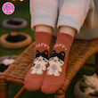 جوراب ساقدار زمستانی پشمی موهر coco&hanna طرح گربه‌ی خوشحال (Happy Cat) | فانتزی، نرم و گرم 😻