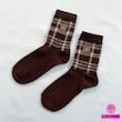 جوراب پشمی ساقدار طرح خرس چهارخونه شکلاتی 🐻🟫
