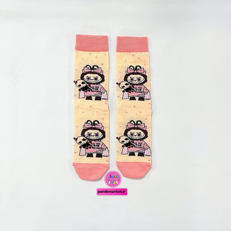 جوراب ساقدار طرح لبوبو مانستر 😈