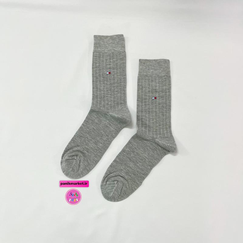 جوراب ساقدار مردانه کبریتی تامی طوسی