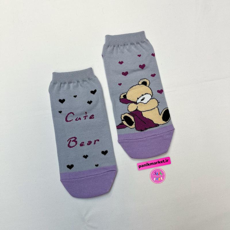 جوراب مچی تا به تا فانتزی طرح خرس Cute Bear 🧸