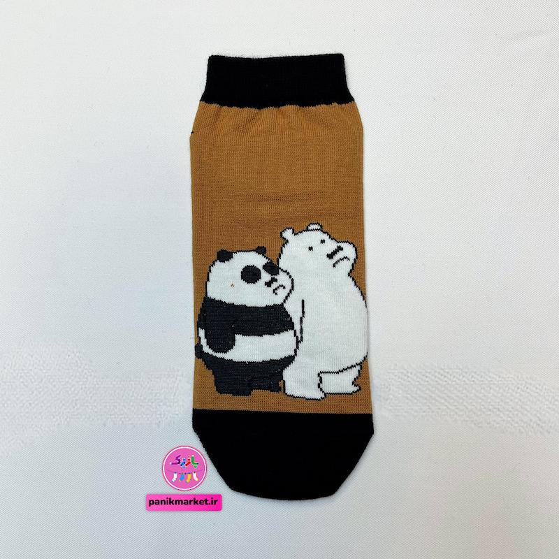 جوراب مچی سوپر پنبه نانو طرح فانتزی تا به تا خرس‌های کله فندوقی We Bare Bears برند پاتریس