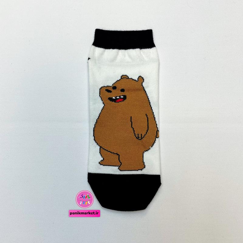 جوراب مچی سوپر پنبه نانو طرح فانتزی تا به تا خرس‌های کله فندوقی We Bare Bears برند پاتریس