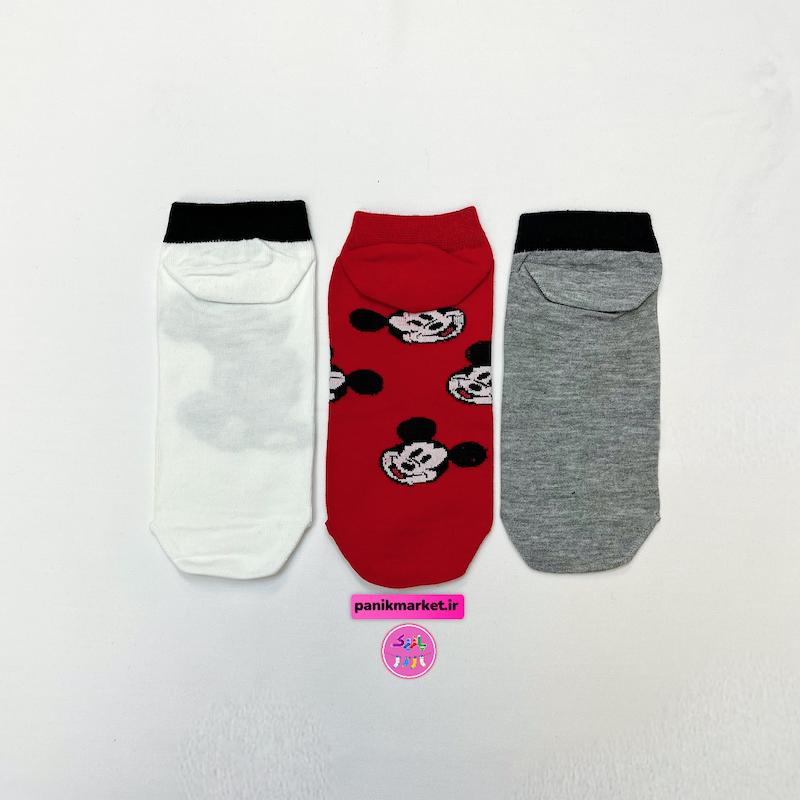 پک جوراب سه لنگه نخی طرح فانتزی میکی ماوس Mickey Mouse برند پاریز