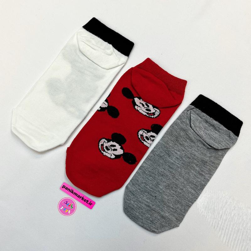 پک جوراب سه لنگه نخی طرح فانتزی میکی ماوس Mickey Mouse برند پاریز