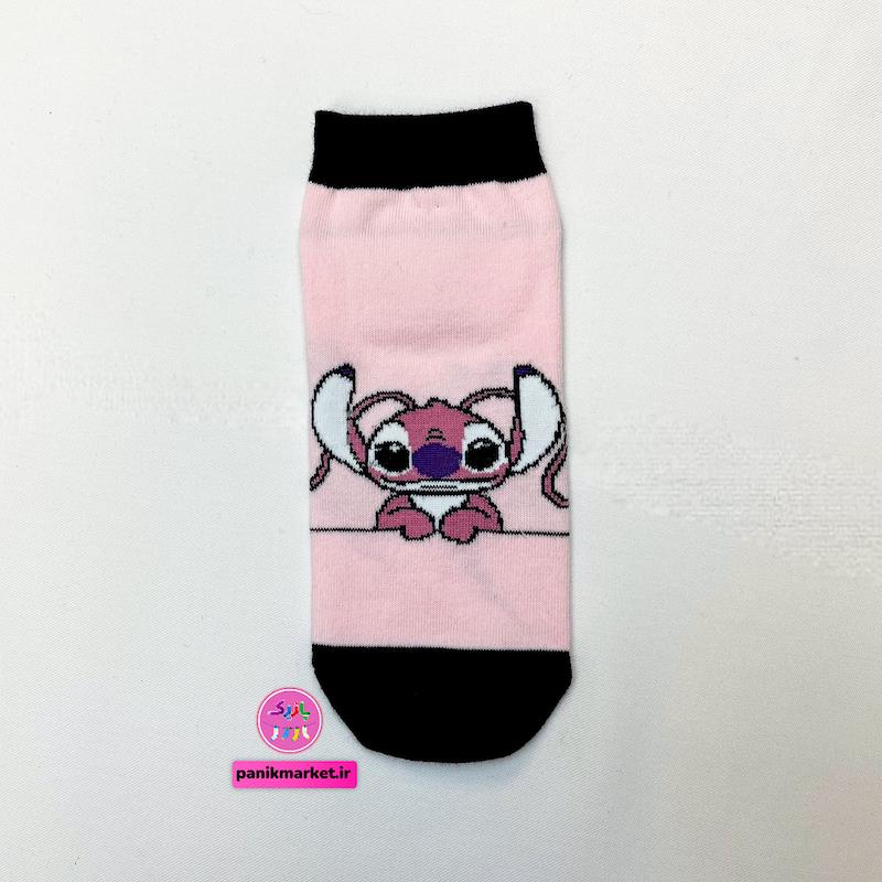 جوراب مچی سوپر پنبه نانو طرح فانتزی تا به تا استیچ و انجل Stitch & Angel برند پاتریس 