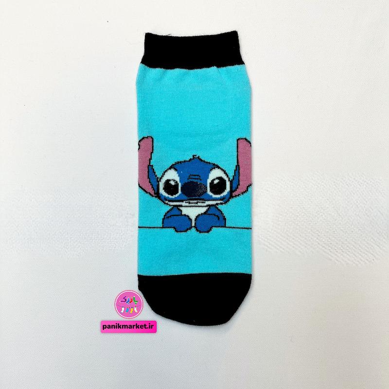 جوراب مچی سوپر پنبه نانو طرح فانتزی تا به تا استیچ و انجل Stitch & Angel برند پاتریس 