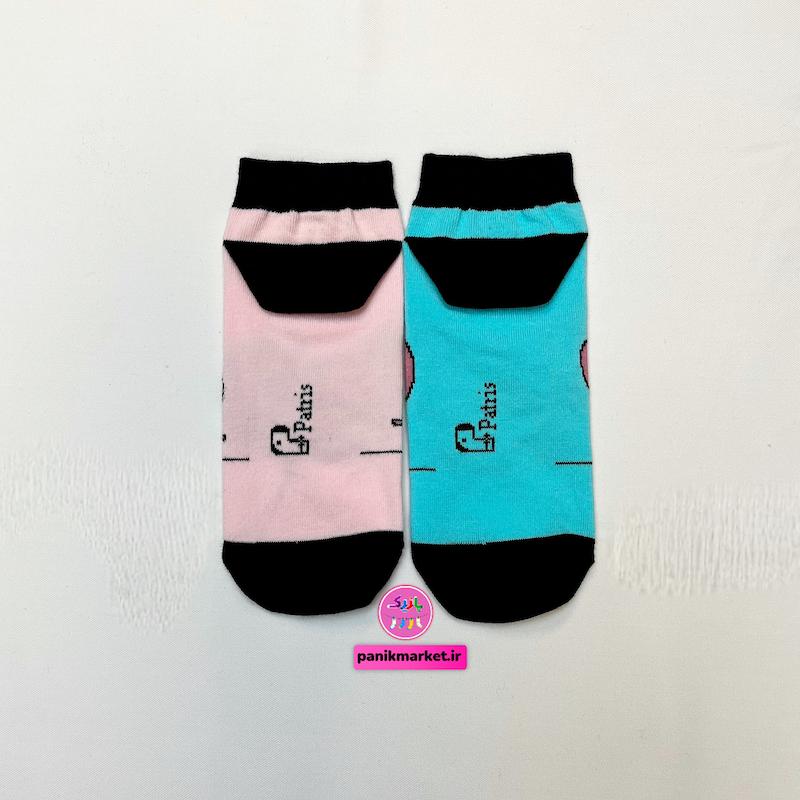 جوراب مچی سوپر پنبه نانو طرح فانتزی تا به تا استیچ و انجل Stitch & Angel برند پاتریس 