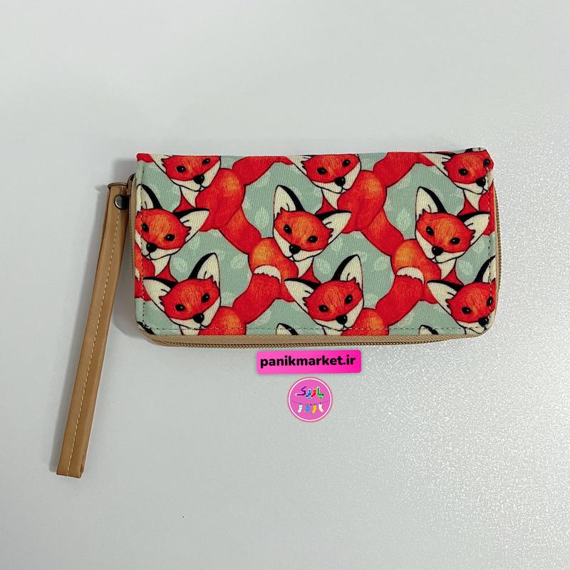کیف پول طرح روباه نارنجی کلاسیک 🦊