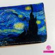 کیف پول طرح نقاشی شب پر ستاره ✨🌃