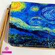 کیف پول طرح نقاشی شب پر ستاره ✨🌃