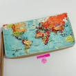 کیف پول طرح نقشه جهان آبی 🌍✨