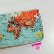 کیف پول طرح نقشه جهان آبی 🌍✨