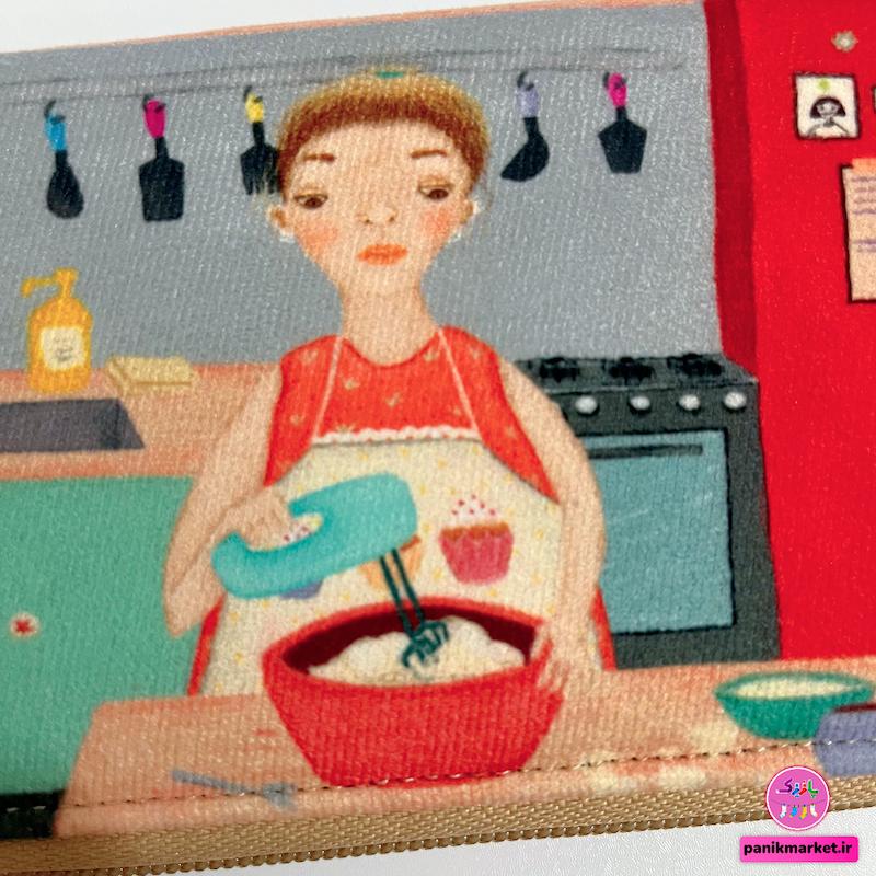 کیف پول طرح دختر هنرمند آشپز 👩🏻‍🍳🍪🥘