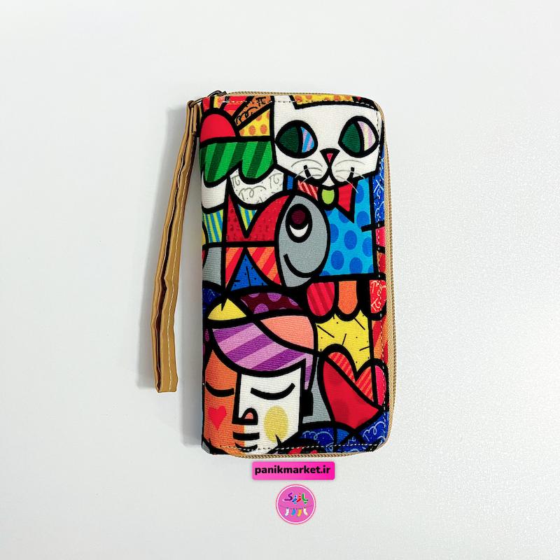 کیف پول طرح تابلو نقاشی رنگارنگ سوررئال 🖼️🎨