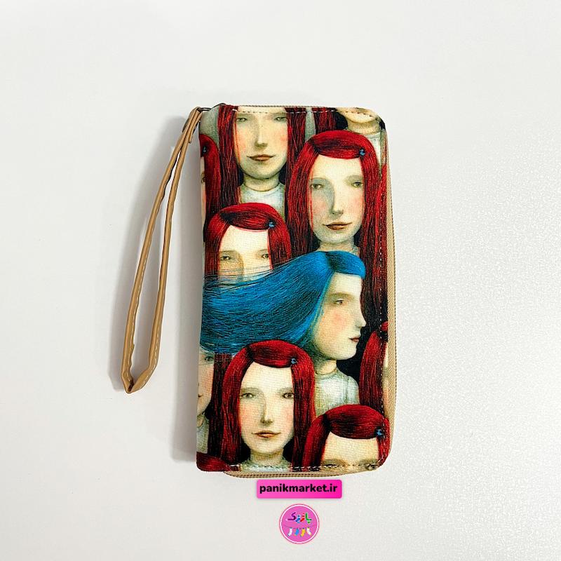 کیف پول طرح دختری با موهای آبی دریایی 🌊👨🏻‍🎤