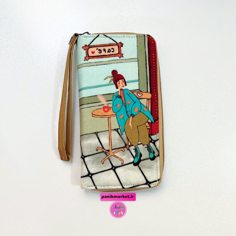 کیف پول طرح دختری در کافه پریسکا ☕️