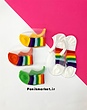 جوراب زیرقوزکی شیشه ای رنگین کمانی 🌈
