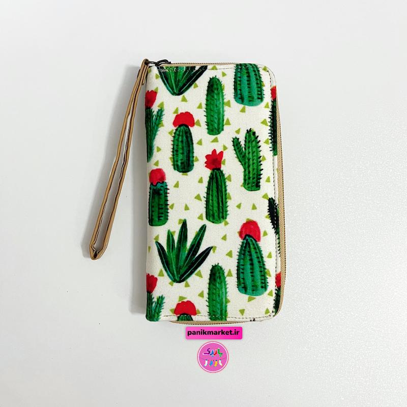 کیف پول طرح کاکتوس گل قرمزی🌵🌺