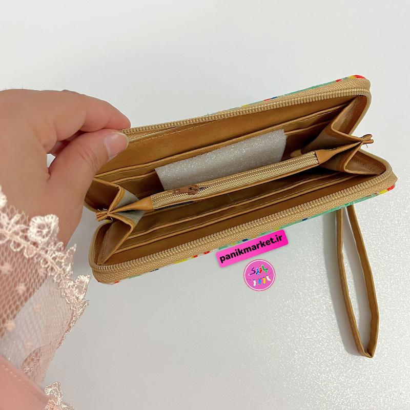 ست کیف پول و جاکارتی طرح تابلو نقاشی دختری با گوشواره مرواریدی 💎