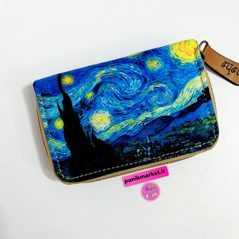 کیف جاکارتی طرح نقاشی شب پر ستاره ✨🌃