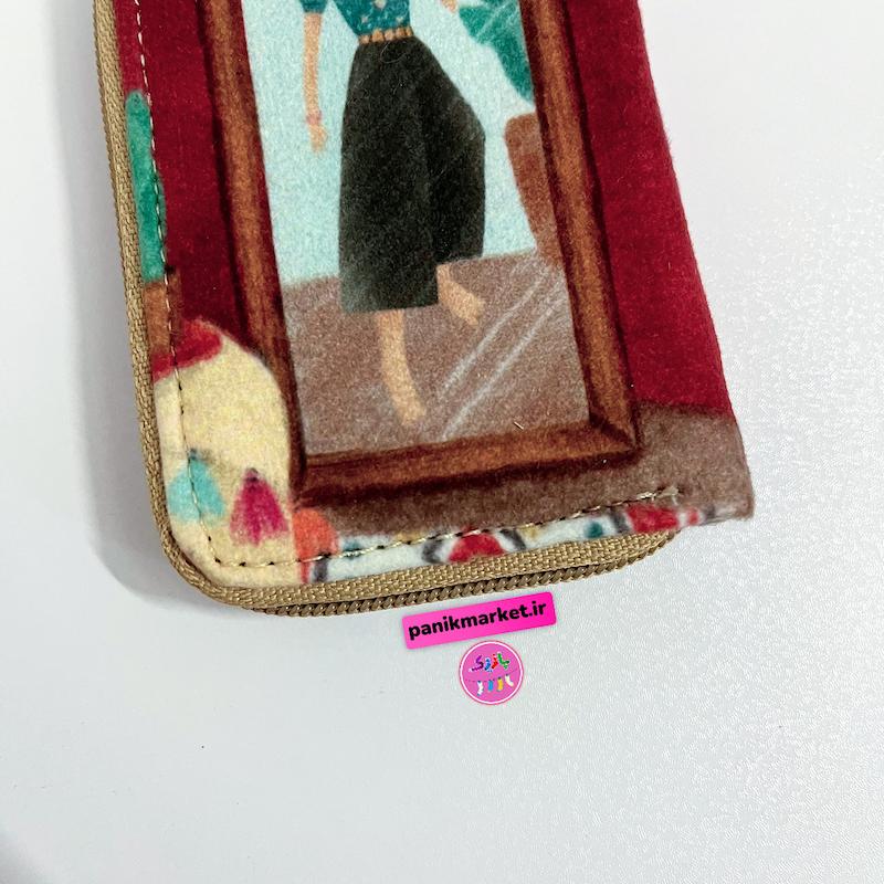 کیف جاکارتی طرح سلفی دختری با موهای شرابی👧🏾🍷