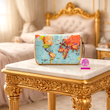کیف جاکارتی طرح نقشه جهان آبی 🌍✨