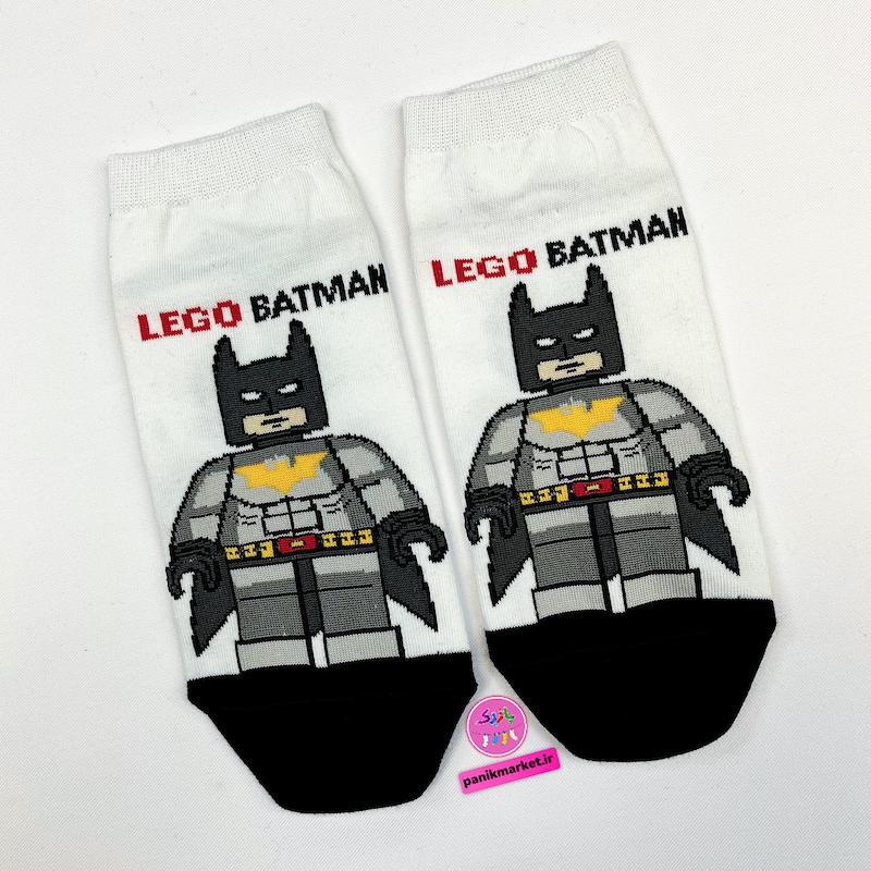 جوراب مچی سوپر پنبه نانو طرح فانتزی لگو بتمن Lego Batman برند پاتریس 🦇