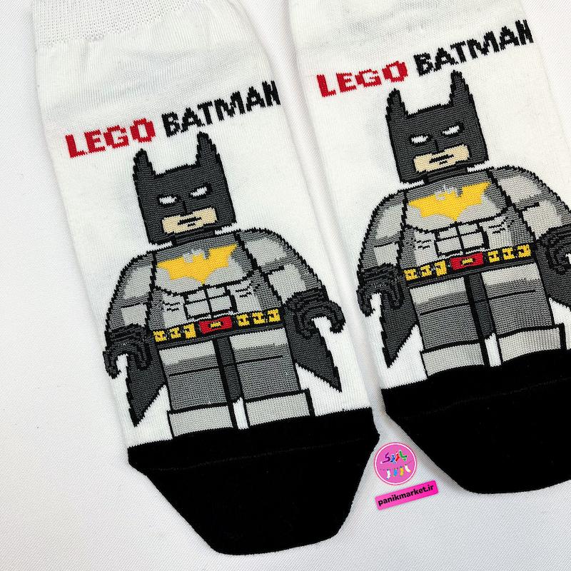 جوراب مچی سوپر پنبه نانو طرح فانتزی لگو بتمن Lego Batman برند پاتریس 🦇