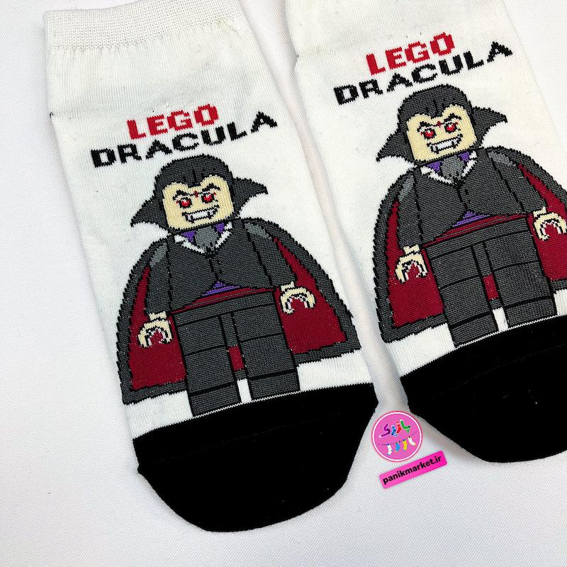 جوراب مچی سوپر پنبه نانو طرح فانتزی لگو دراکولا Lego Dracula برند پاتریس 🧛🏻‍♂️