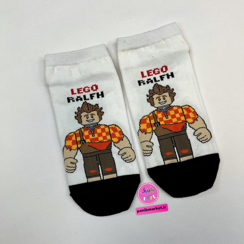 جوراب مچی سوپر پنبه نانو طرح انیمیشنی لگو رالف (Lego Ralph) برند پاتریس 