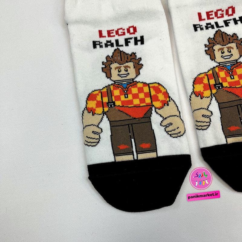 جوراب مچی سوپر پنبه نانو طرح انیمیشنی لگو رالف (Lego Ralph) برند پاتریس 