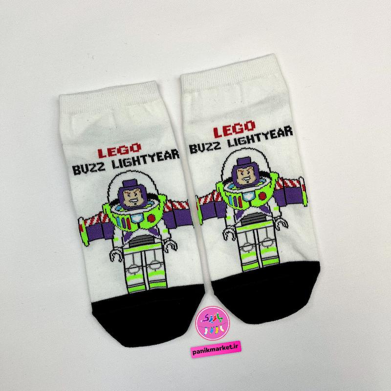 جوراب مچی سوپر پنبه نانو طرح انیمیشنی لگو باز لایتیر (Lego Buzz Lightyear) برند پاتریس 
