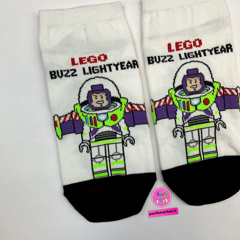 جوراب مچی سوپر پنبه نانو طرح انیمیشنی لگو باز لایتیر (Lego Buzz Lightyear) برند پاتریس 