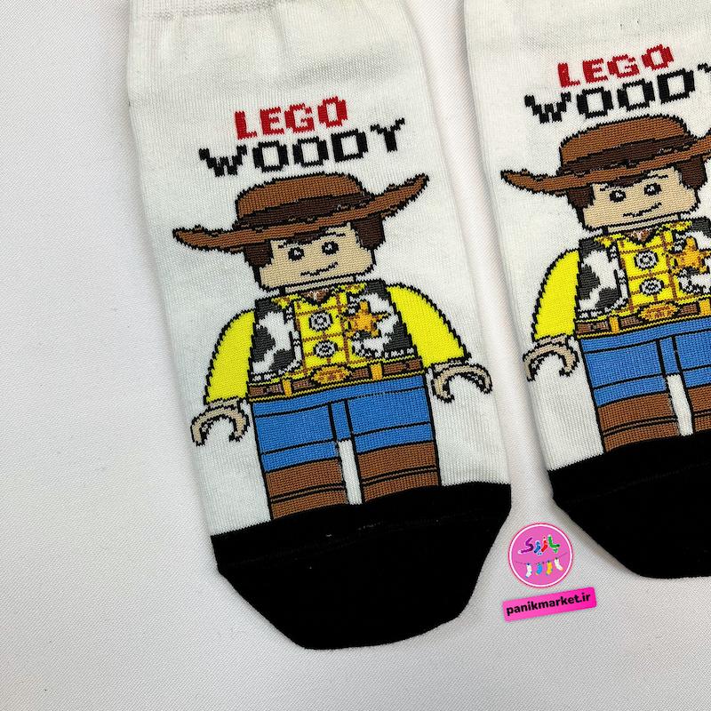 جوراب مچی سوپر پنبه نانو طرح انیمیشنی لگو وودی (Lego Woody) برند پاتریس 
